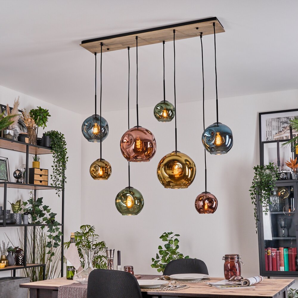Ripoll Lámparas suspendidas, Luminarias esféricas, Lámparas colgantes Crudo, Negro, 8 luces main product photo