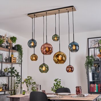 Ripoll Lámparas suspendidas, Luminarias esféricas, Lámparas colgantes Crudo, Negro, 8 luces Ripoll Lámparas suspendidas, Luminarias esféricas, Lámparas colgantes Crudo, Negro, 8 luces