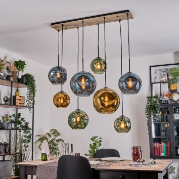 Ripoll Lámparas suspendidas, Luminarias esféricas, Lámparas colgantes Crudo, Negro, 8 luces