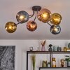 Ripoll Plafones, Luminarias esféricas Azul, dorado, Color cobre, 6 luces