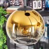 Koyoto Lámparas suspendidas, Luminarias esféricas, Lámpara colgante de clúster 35 cm dorado, Transparente, 4 luces