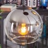 Koyoto Lámparas suspendidas, Luminarias esféricas, Lámpara colgante de clúster 35 cm Cromo, Transparente, Ahumado, 4 luces