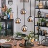 Koyoto Lámparas suspendidas, Luminarias esféricas, Lámpara colgante de clúster 35 cm Cromo, Ahumado, 4 luces
