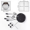 Koyoto Lámparas suspendidas, Luminarias esféricas, Lámpara colgante de clúster 35 cm Cromo, Ahumado, 4 luces