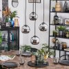 Koyoto Lámparas suspendidas, Luminarias esféricas, Lámpara colgante de clúster 35 cm Cromo, Ahumado, 4 luces