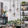 Koyoto Lámparas suspendidas, Luminarias esféricas, Lámpara colgante de clúster 35 cm Transparente, Ahumado, 4 luces