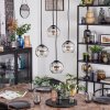 Koyoto Lámparas suspendidas, Luminarias esféricas, Lámpara colgante de clúster 35 cm Transparente, Ahumado, 4 luces