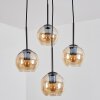 Koyoto Lámparas suspendidas, Luminarias esféricas, Lámpara colgante de clúster 35 cm Colores ámbar, 4 luces