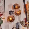 Ripoll Luminarias esféricas, Apliques Color cobre, 3 luces