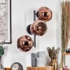 Ripoll Luminarias esféricas, Apliques Color cobre, 3 luces