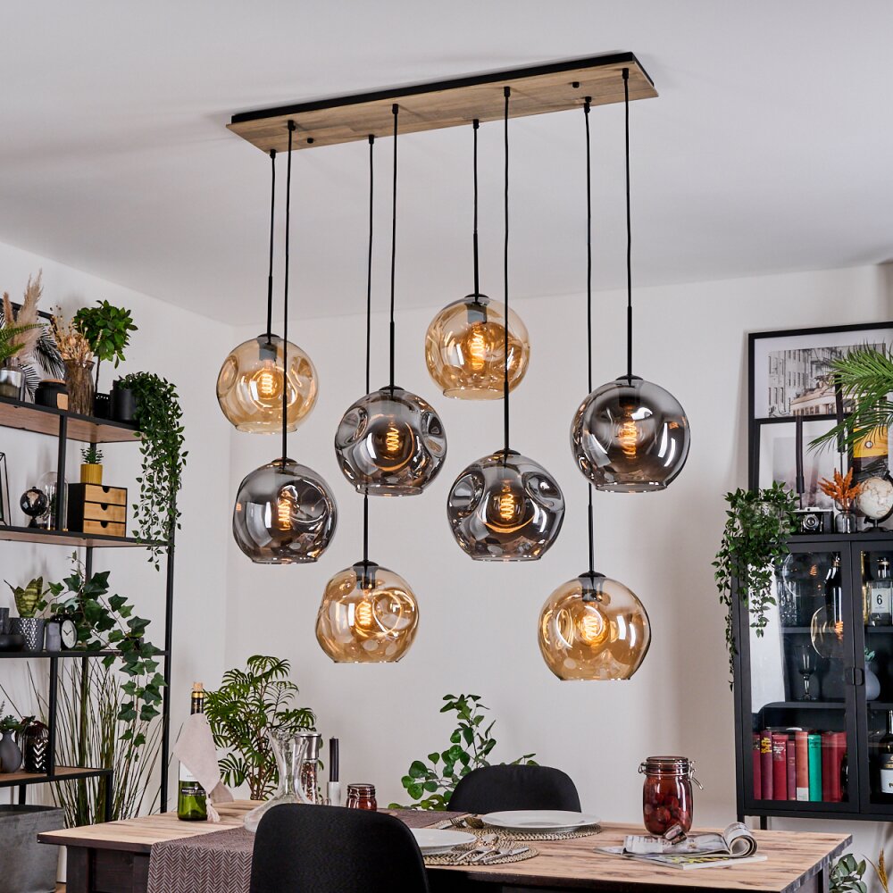 Ripoll Lámparas suspendidas, Luminarias esféricas, Lámparas colgantes Crudo, Negro, 8 luces main product photo
