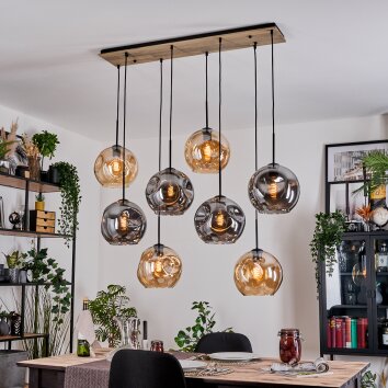 Ripoll Lámparas suspendidas, Luminarias esféricas, Lámparas colgantes Crudo, Negro, 8 luces