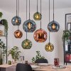 Ripoll Lámparas suspendidas, Luminarias esféricas, Lámparas colgantes Crudo, Negro, 8 luces