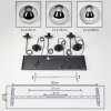Gastor Lámparas suspendidas, Luminarias esféricas, Lámparas colgantes Cromo, Ahumado, 6 luces