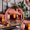 Gastor Lámparas suspendidas, Luminarias esféricas, Lámparas colgantes Transparente, Color cobre, 6 luces