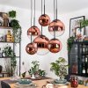 Gastor Lámparas suspendidas, Luminarias esféricas, Lámparas colgantes Transparente, Color cobre, 6 luces