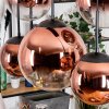 Gastor Lámparas suspendidas, Luminarias esféricas, Lámparas colgantes Transparente, Color cobre, 6 luces