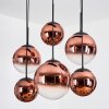 Gastor Lámparas suspendidas, Luminarias esféricas, Lámparas colgantes Transparente, Color cobre, 6 luces