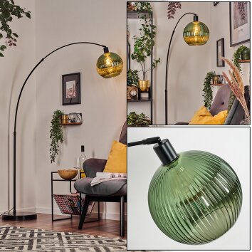 Koyoto Lámpara de pie, Lámparas de pie tipo arco Negro, 1 luz