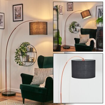 Bassagoda Lámpara de pie Cobre, Negro, 1 luz Bassagoda Lámpara de pie Cobre, Negro, 1 luz