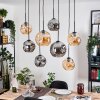 Ripoll Lámparas suspendidas, Luminarias esféricas, Lámparas colgantes Crudo, Negro, 8 luces