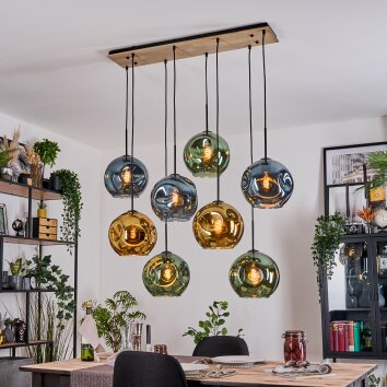 Ripoll Lámparas suspendidas, Luminarias esféricas, Lámparas colgantes Crudo, Negro, 8 luces