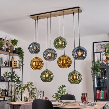 Ripoll Lámparas suspendidas, Luminarias esféricas, Lámparas colgantes Crudo, Negro, 8 luces