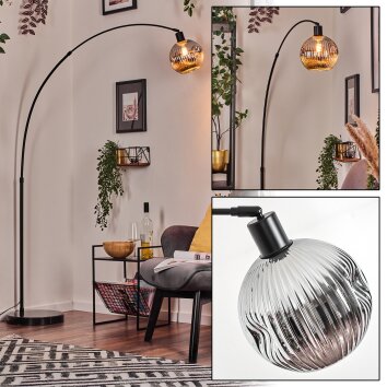 Ripoll Lámpara de pie, Lámparas de pie tipo arco Negro, 1 luz