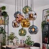 Ripoll Lámparas suspendidas, Luminarias esféricas, Lámparas colgantes Crudo, Negro, 8 luces