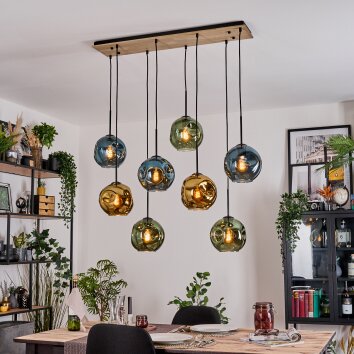 Ripoll Lámparas suspendidas, Luminarias esféricas, Lámparas colgantes Crudo, Negro, 8 luces