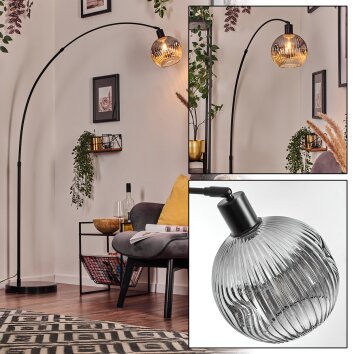 Ripoll Lámpara de pie, Lámparas de pie tipo arco Negro, 1 luz