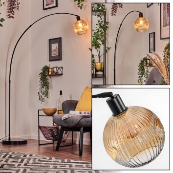 Ripoll Lámpara de pie, Lámparas de pie tipo arco Negro, 1 luz