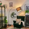 Bassagoda Lámpara de pie Cromo, Negro, 1 luz
