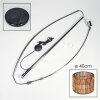 Cando Lámpara de pie Cromo, Negro, 1 luz