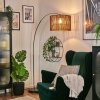 Cando Lámpara de pie Cromo, Negro, 1 luz