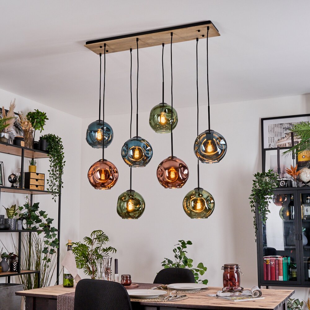 Ripoll Lámparas suspendidas, Luminarias esféricas, Lámparas colgantes Crudo, Negro, 8 luces main product photo