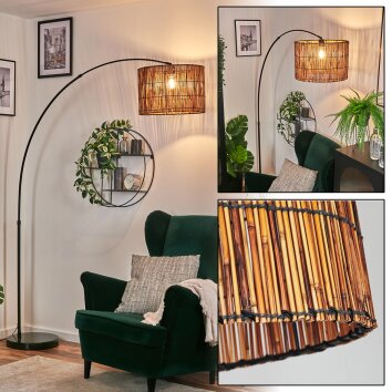 Cando Lámpara de pie, Lámparas de pie tipo arco Negro, 1 luz