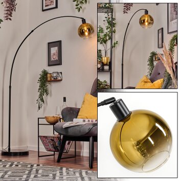 Koyoto Lámpara de pie, Lámparas de pie tipo arco Negro, 1 luz