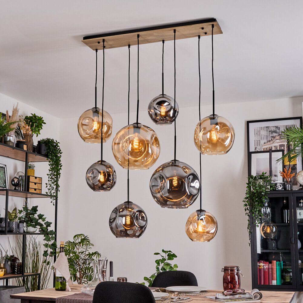 Ripoll Lámparas suspendidas, Luminarias esféricas, Lámparas colgantes Crudo, Negro, 8 luces main product photo