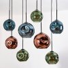 Ripoll Lámparas suspendidas, Luminarias esféricas, Lámparas colgantes Crudo, Negro, 8 luces