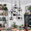 Gastor Lámparas suspendidas, Luminarias esféricas, Lámparas colgantes Cromo, Transparente, Ahumado, 6 luces