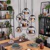 Gastor Lámparas suspendidas, Luminarias esféricas, Lámparas colgantes Cromo, Transparente, Ahumado, 6 luces