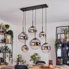 Gastor Lámparas suspendidas, Luminarias esféricas, Lámparas colgantes Cromo, Transparente, Ahumado, 6 luces