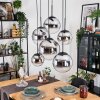Gastor Lámparas suspendidas, Luminarias esféricas, Lámparas colgantes Cromo, Transparente, Ahumado, 6 luces