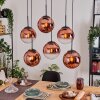 Gastor Lámparas suspendidas, Luminarias esféricas, Lámparas colgantes Transparente, Color cobre, 6 luces