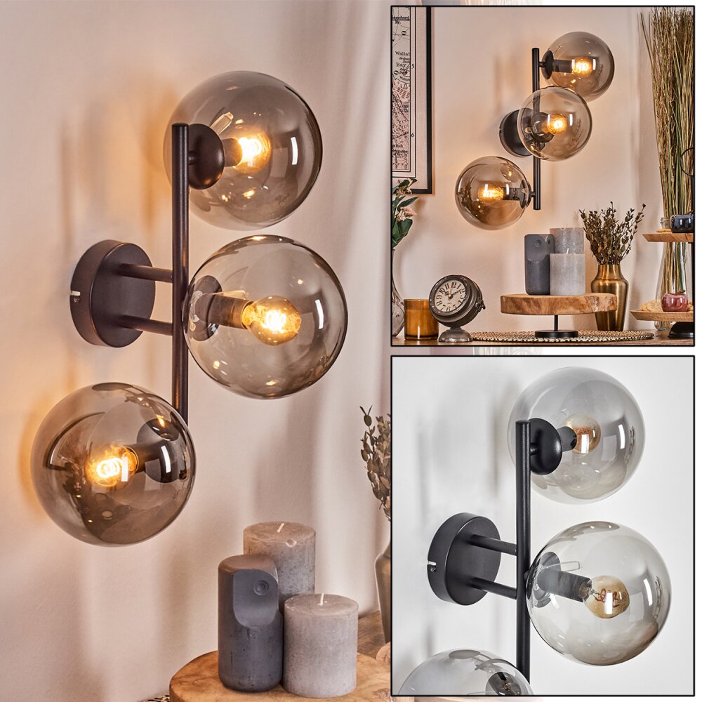 Gastor Luminarias esféricas, Apliques Ahumado, 3 luces main product photo