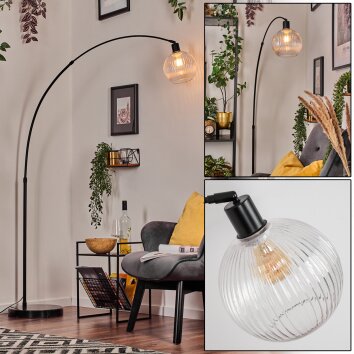 Koyoto Lámpara de pie, Lámparas de pie tipo arco Negro, 1 luz