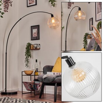 Koyoto Lámpara de pie, Lámparas de pie tipo arco Negro, 1 luz