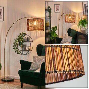 Cando Lámpara de pie Latón, Negro, 1 luz