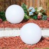 Ilorn Luminarias esféricas, Balizas de exterior, Iluminación de caminos LED Blanca, 2 luces, Mando a distancia